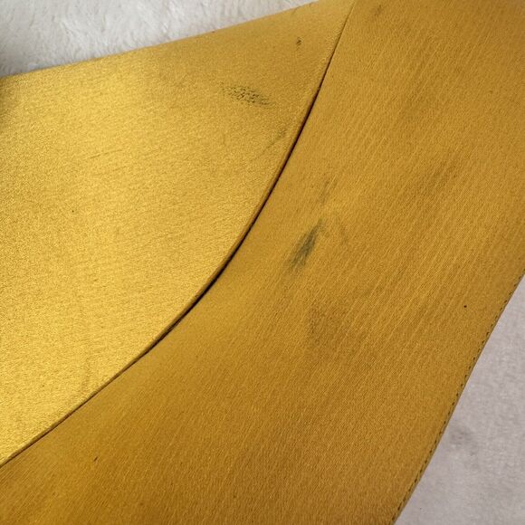 Burberry Prorsum Womens Shoes Satin Wedge Heels Runway 2013 Yellow Size 40 - Picture 7 of 11